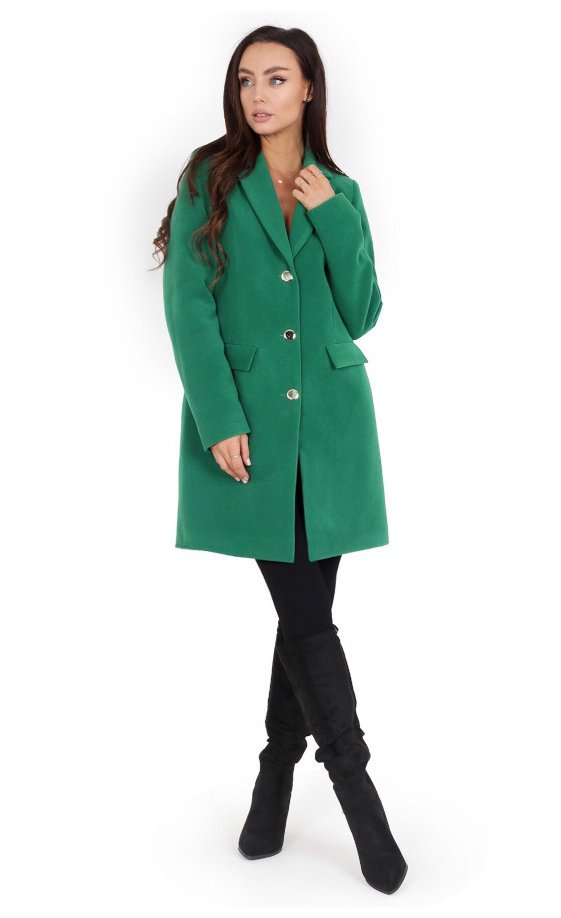 zielony płaszcz